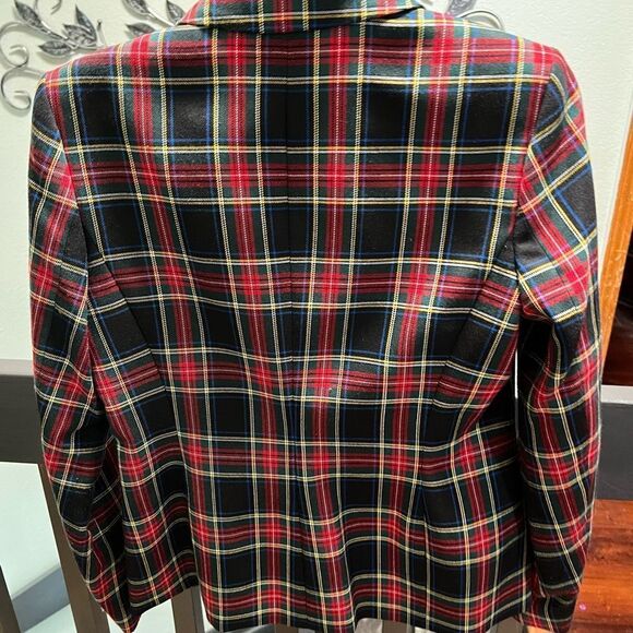 Tommy Hilfiger Red Plaid Women's Blazer Size 4 #MC056 - Picture 3 of 5